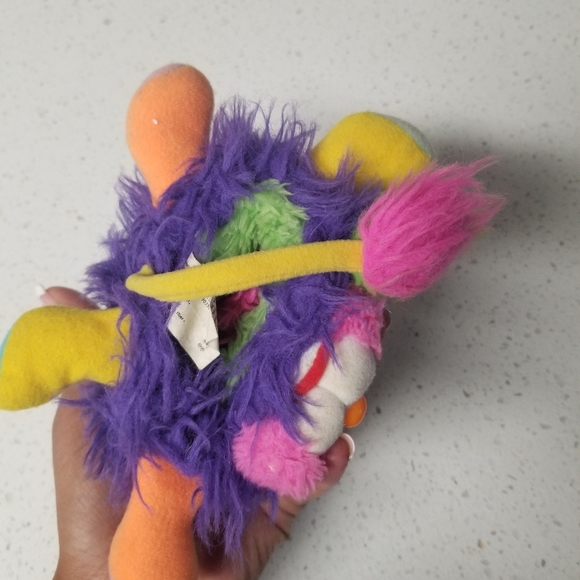 6" VINTAGE 1986 PURPLE PUFFLING POPPLES STUFFED ANIMAL PLUSH TOY POPPLE MINI - Picture 3 of 8